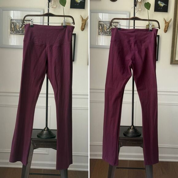 Yummie Shapewear Susie Flare Leggings 360° Sculpt Cotton Burgundy $50 L - Picture 1 of 6